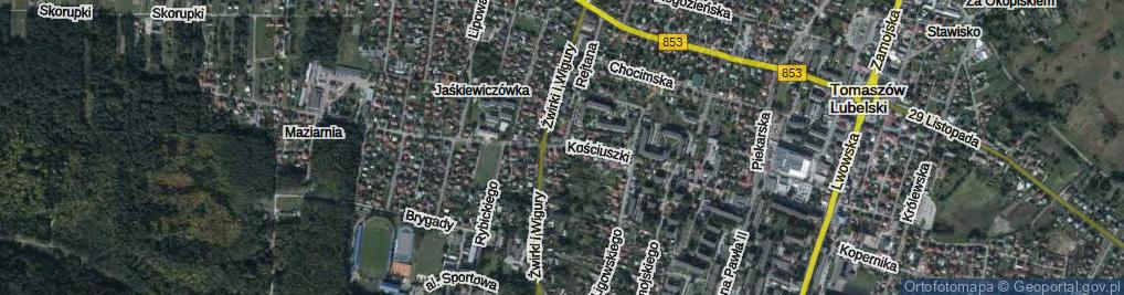 Zdjęcie satelitarne Kościuszki Tadeusza, gen. ul.